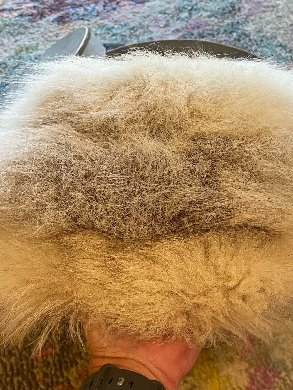 Vintage John Frederics fur pillbox winter hat light gray lined ladies w box